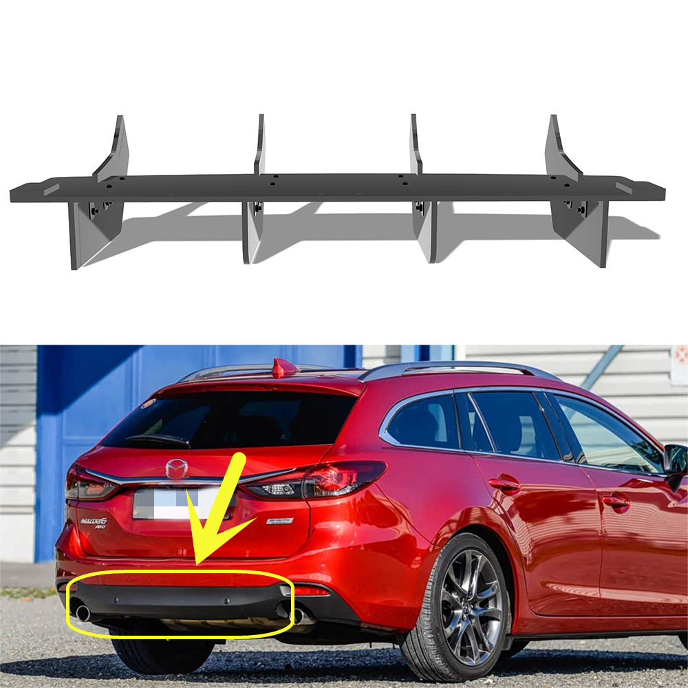适用于13-16款Mazda 6 SW Wagon后唇刀锋扰流板风刀改装