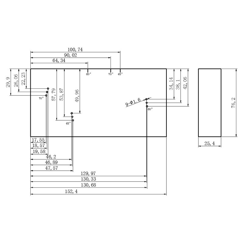 RC分辨率试块  JBT7524-1994 建筑钢结构对接焊缝的超声探伤