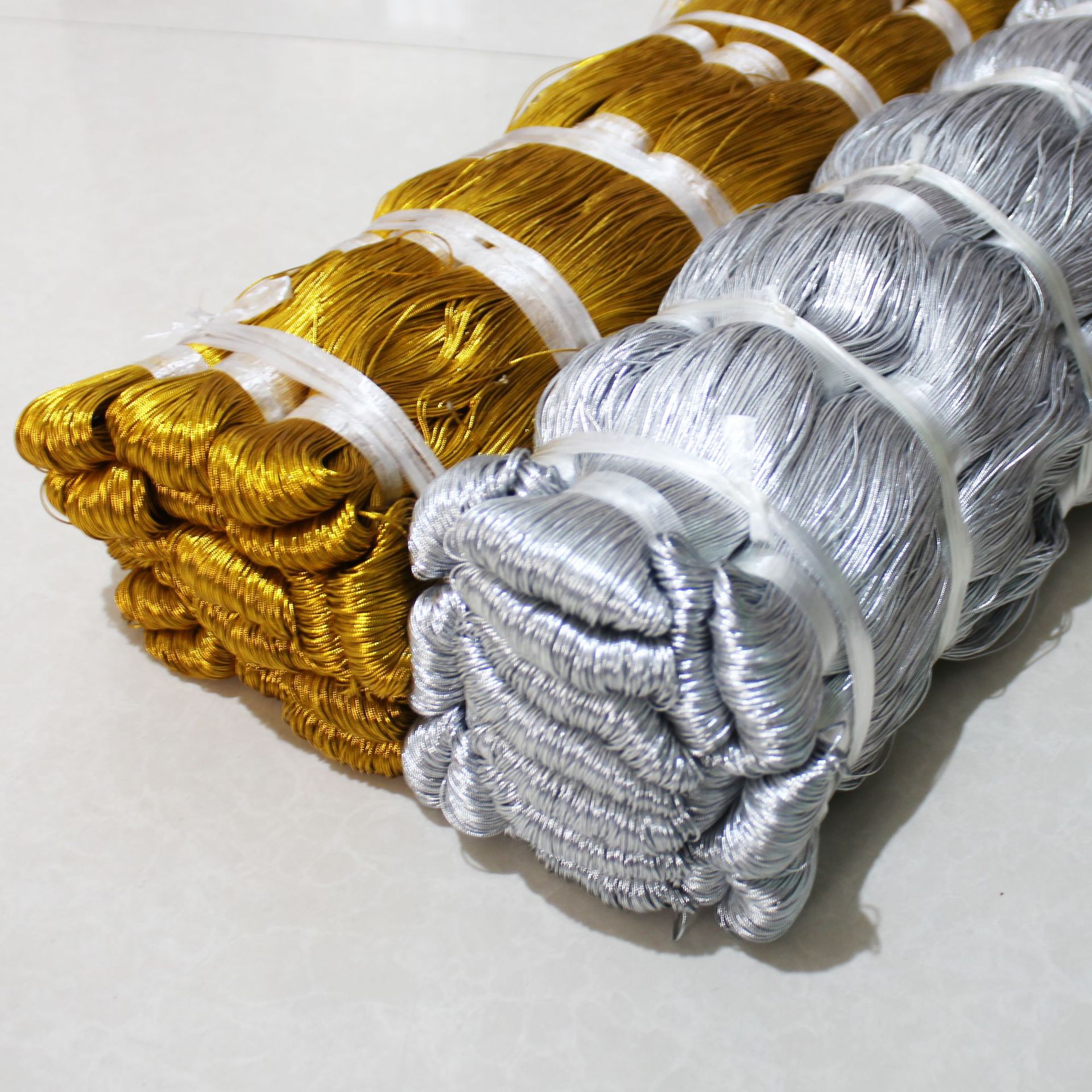 吊牌线金丝绳金银线线绳棉纱芯无弹绳服装辅料工艺品中国结编绳