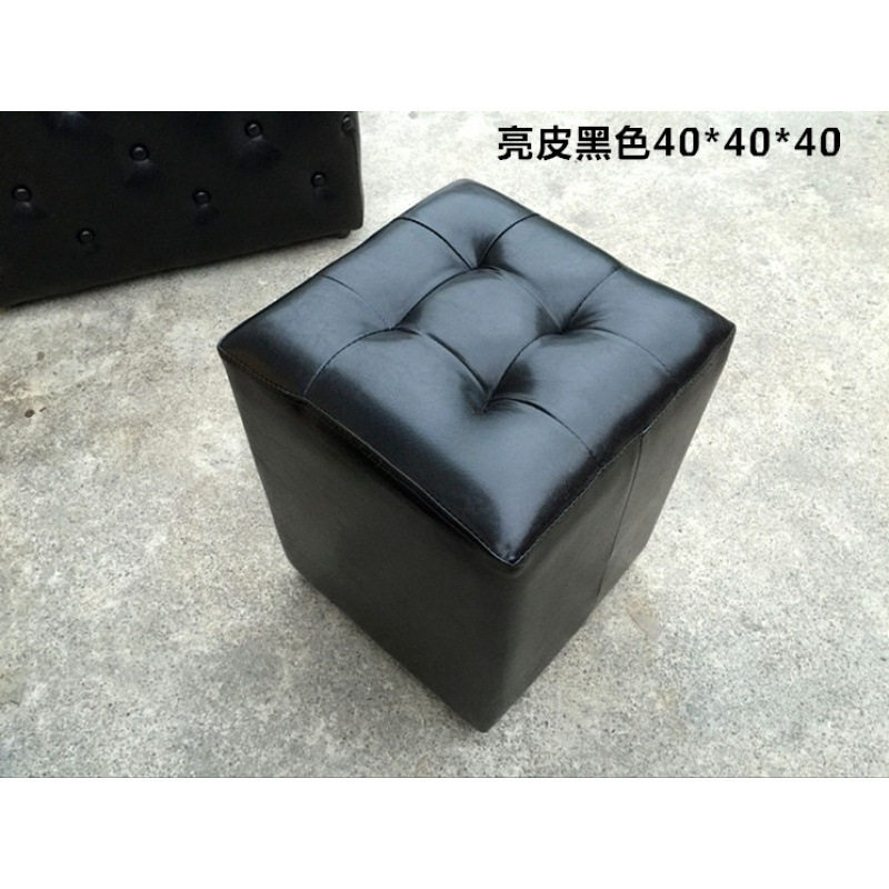 KTV矮凳油蜡皮小方凳创意沙发凳简约换鞋凳小板凳试衣间坐墩茶几