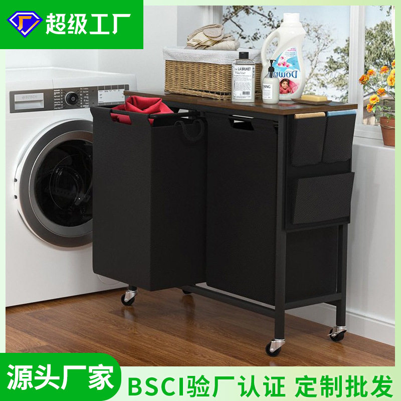 跨境工厂落地家用简约浴室脏衣篓简易可拆储物箱脏衣篮收纳置物架