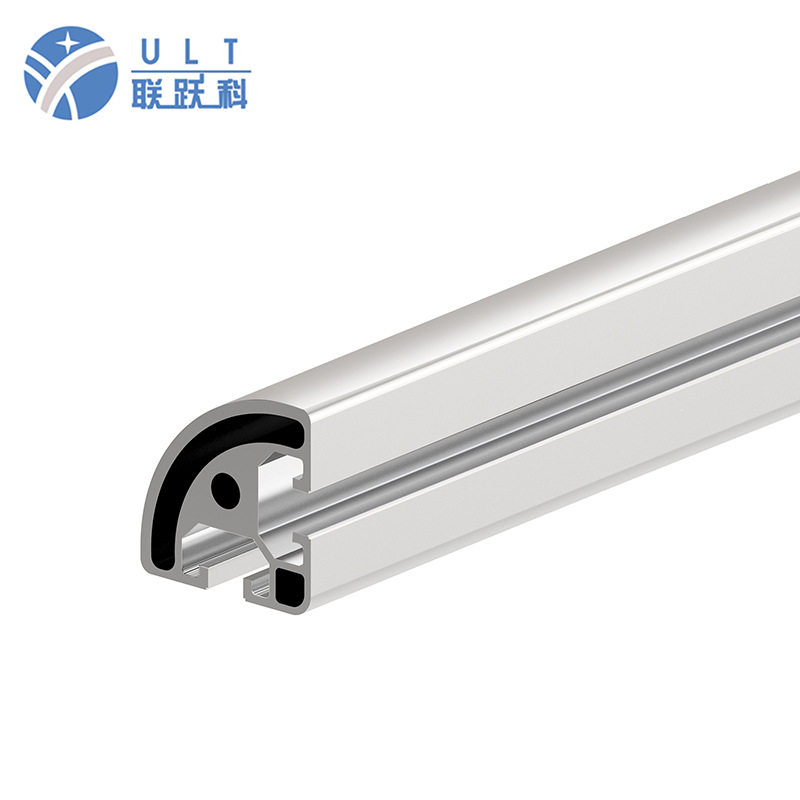 4040弧形铝型材包边转角立柱型材4040R工业铝型材40*40半圆弧铝材