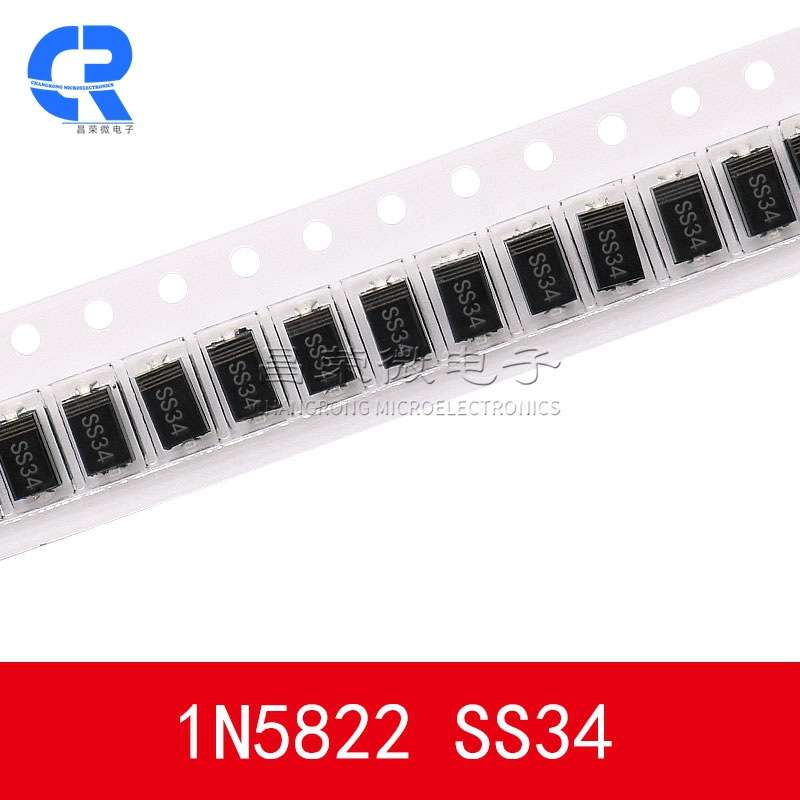 贴片肖特基二极管SS34 SMA封装 1N5822 SS34 3A 40V DO-214AC