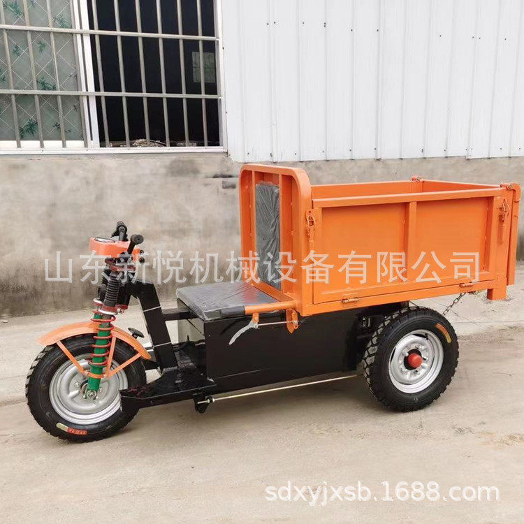 轻便式电动灰斗车 进电梯小奇兵 手推三轮翻斗车