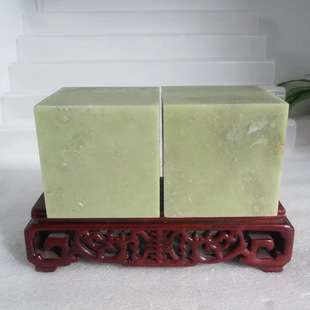 一物一图7*7*7CM青田石方章大料金石篆刻印章书法 书画印章寿山石