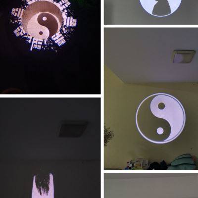 12v射灯密室逃脱鬼屋剧本杀一束光聚光八卦图女鬼灯小型24v投影u.