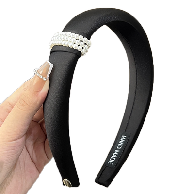 赵露思同款宽边高颅顶珍珠发箍