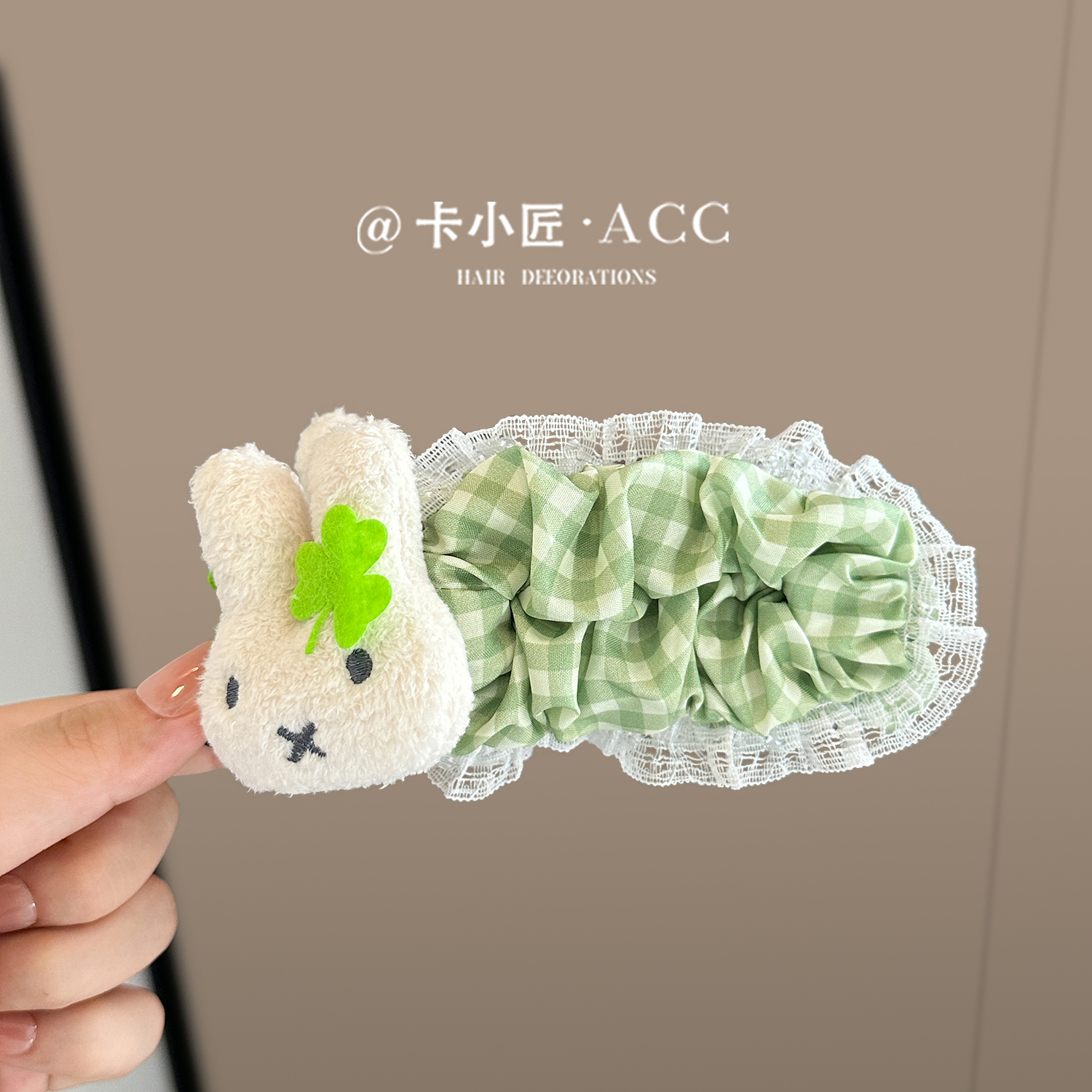 可爱毛绒发饰香蕉夹米菲兔发夹子