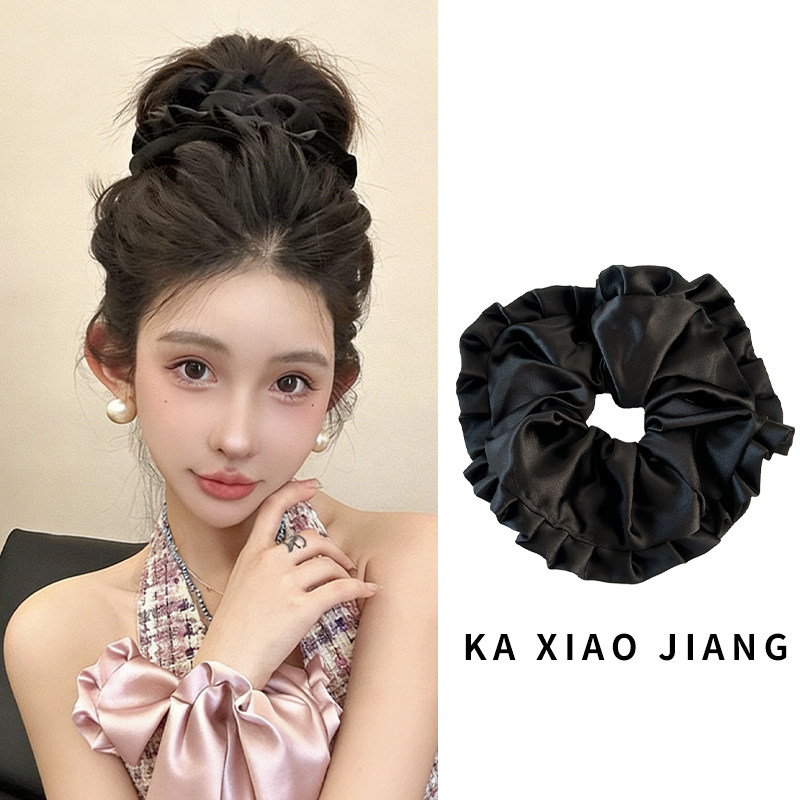 2026新款褶皱缎面大肠圈女洋气时尚发饰女大号头绳丸子头头花头饰,饰品/流行首饰/时尚饰品新,发饰,淘宝优惠券,粉丝福利购,淘宝优惠卷
