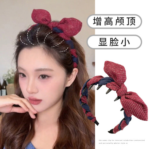 蝴蝶结发箍女2025新款高颅顶头箍