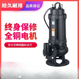 人民国标污水泵潜水排污泵380v抽粪三相泥浆3kw5.5千瓦7.5kw11kw