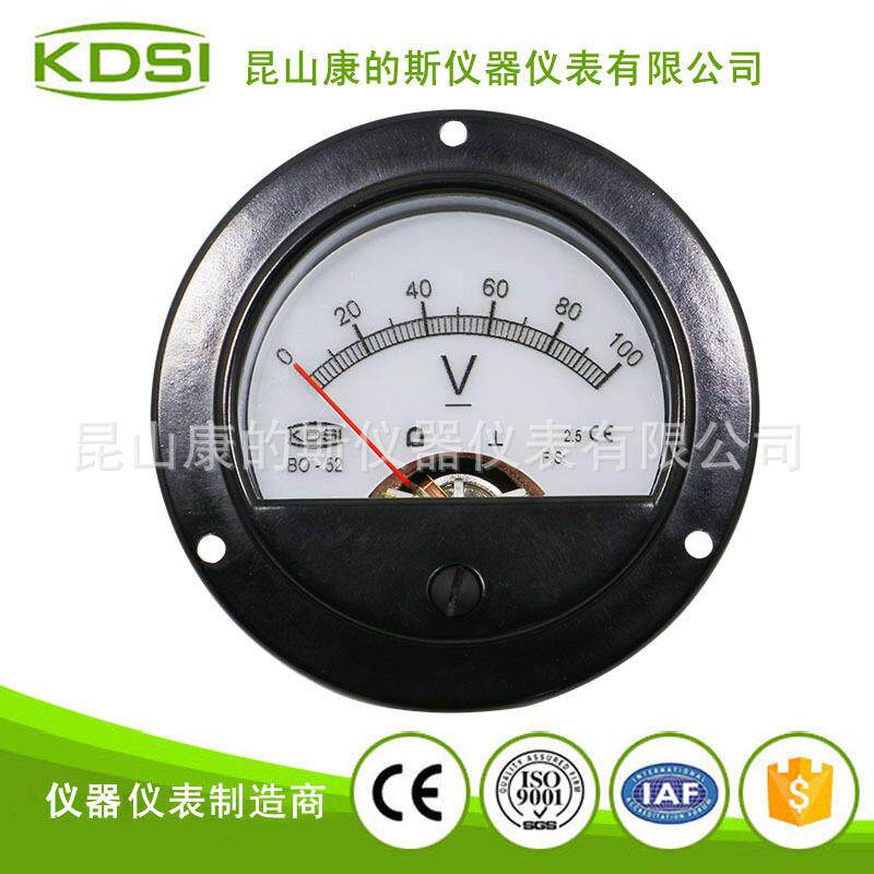 供应指针式车载电压测量用表BO-52DC100V黄色背光电压9V