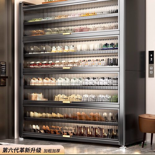 钢制鞋柜家用门口玄关多层防尘防水鞋架靠墙一体储物柜烤漆收纳柜