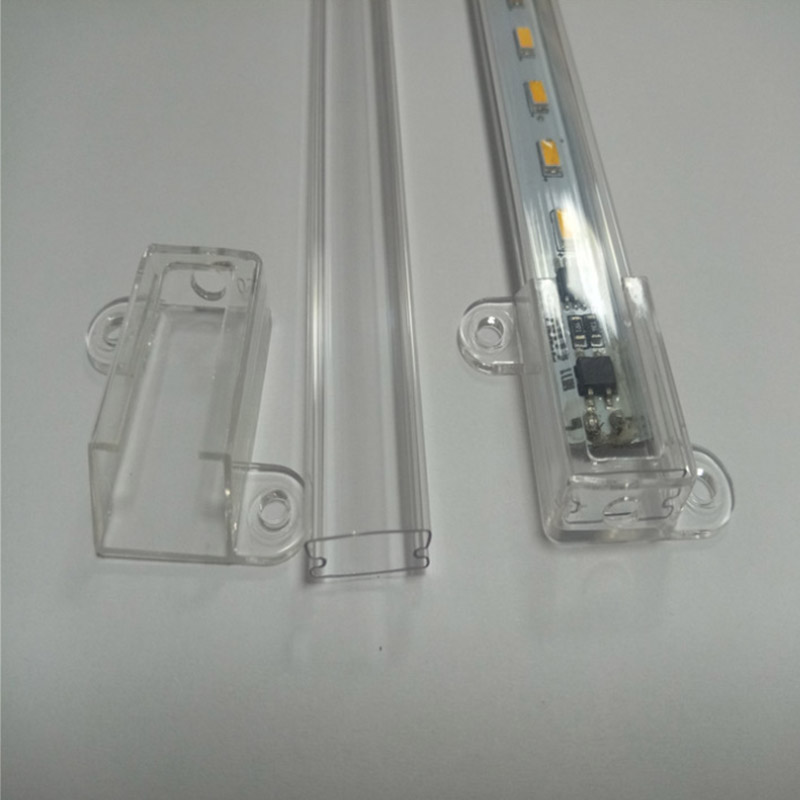 PC材质高压低压灯条防水套管灯槽LED硬灯条透明罩层板灯外壳塑料