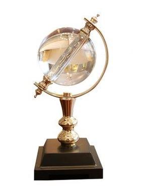 家居样板软装饰品间摆书件客厅房水创晶球RWJ地球意工艺品摆设