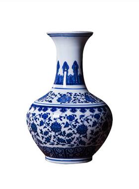 GVO家居饰品花瓶古玩青花瓷博古德架装饰柜酒摆件景镇陶瓷装器