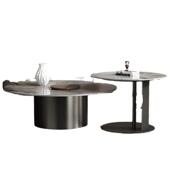 用高几端圆形茶JQH几轻奢感现代北欧岩板边客厅家小户型高级网红