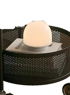 奶璃油RAI风推移动小茶几小车小户型家用沙发边几客玻厅圆形网红