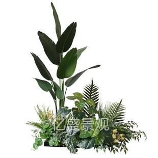 植人造植物造景大型室内装饰橱窗商YSJG69场店楼梯酒下仿真绿造景