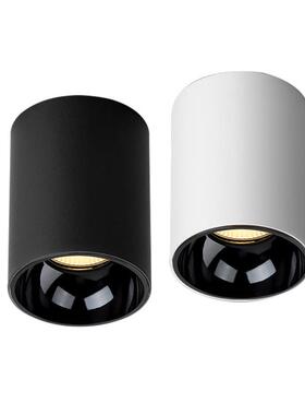 le明装筒灯ob明d装灯免开c孔吸顶筒灯圆形JME15w18w2射4w店铺天花