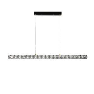 586极简艺一字吊灯餐创厅吧台茶桌意个性术设吊计师款长条餐桌格