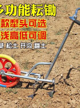 PRT手翻推耘手推式除草土犁农用开沟锄松器手动土机多功能微耕机