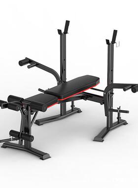 多功能举深重用品家卧推杠训练架铃套装组合可折叠AT-001C用蹲架