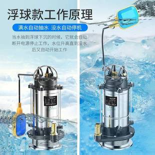 不锈钢潜水泵家用农用浇地农田灌溉抽水机小型增压水泵清水污水泵