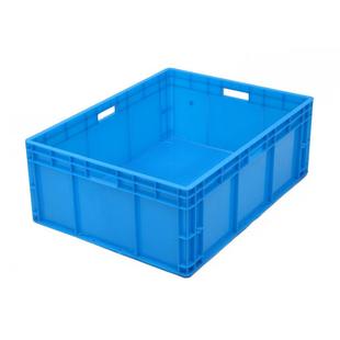 工业灰色塑料加厚周转箱带盖翻盖箱汽配零件仓储中转物流箱