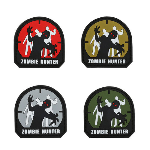 BACK HAND跨境现货货源ZOMBIE HUNTER丧尸PVC滴胶魔术贴臂章