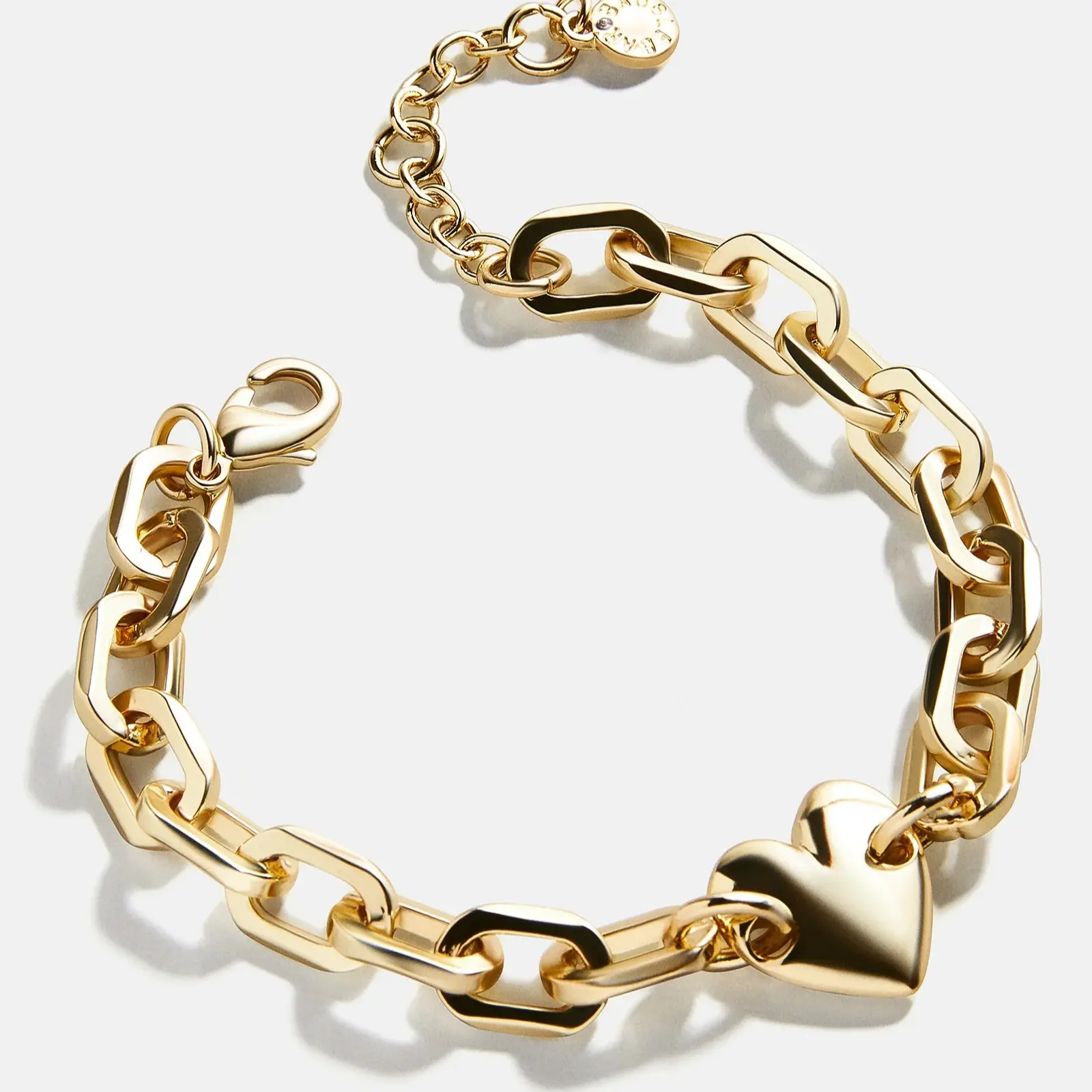 不锈钢爱心项链吊坠m项链双面爱心情人节饰品炉内真空电镀18k