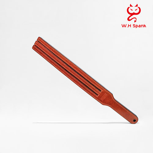 WHspank三股皮拍-sp实践工具调教训诫马鞍皮手工皮拍小圈工具重度