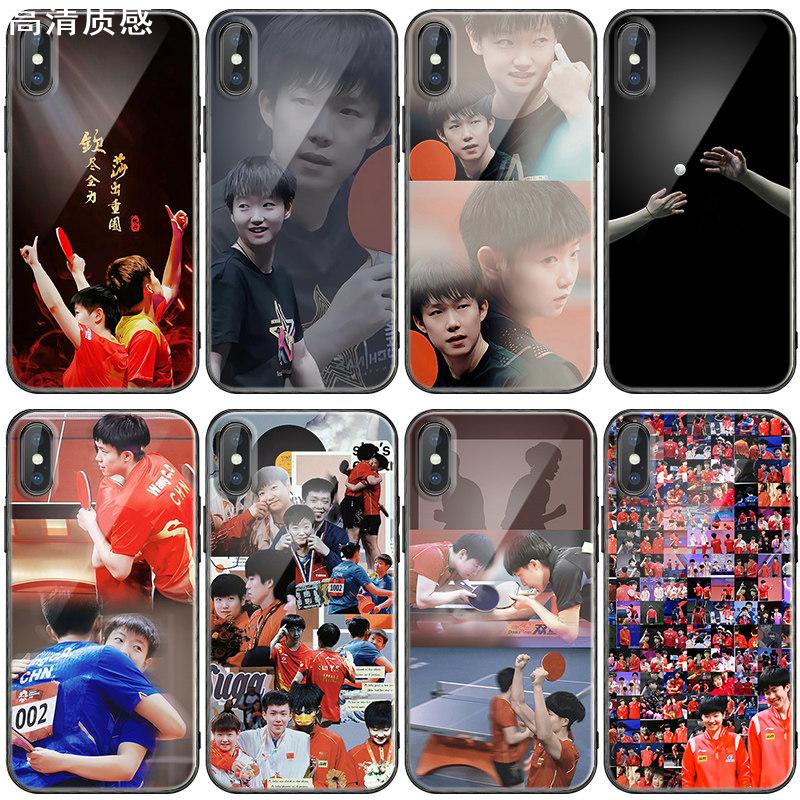 莎头将军手机壳适用苹果14plus孙颖莎王楚钦15pro玻璃套opporeno12小米13华为p60国乒cp荣耀90vivoiqooneo11