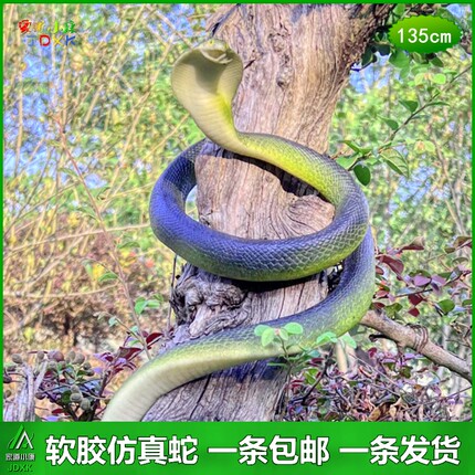 大号仿真蛇软胶蟒蛇眼镜王蛇吓人塑胶儿童玩具蛇道具逼真假蛇模型