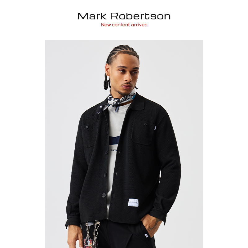 休闲宽松美式复古针织棉开衫