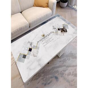 现代简单的咖啡桌垫防水圆角桌面防滑垫斯堪的纳维亚电视柜桌垫皮