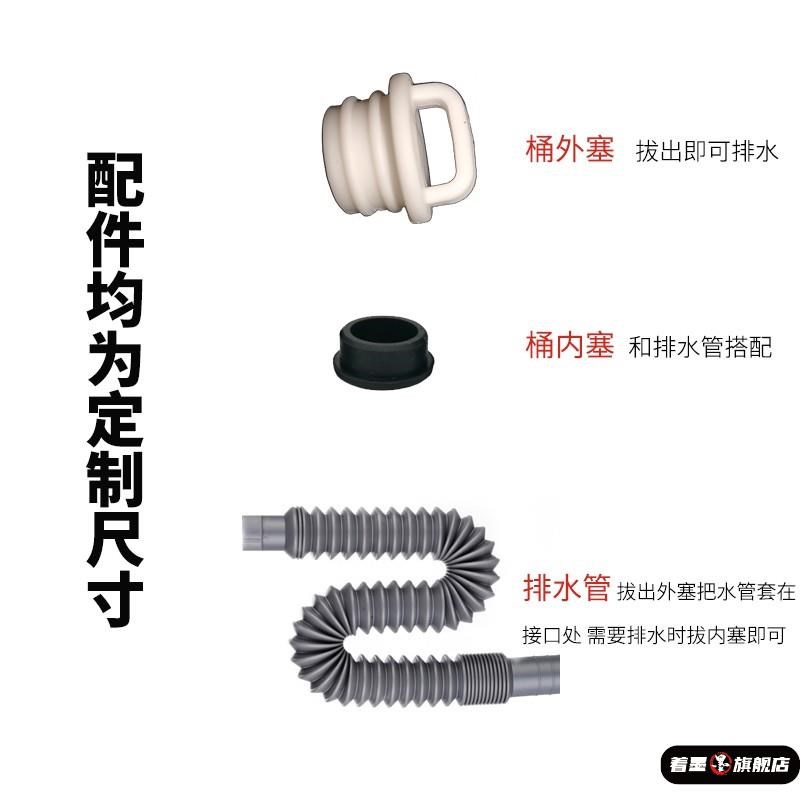 接水桶带下排水44cm地拖桶大号加厚长方形洗拖把桶挤水桶海绵拖布
