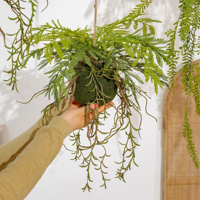 仿真蕨类垂吊假植物室内装饰壁挂假绿植墙小植物吊挂花卉摆件装饰