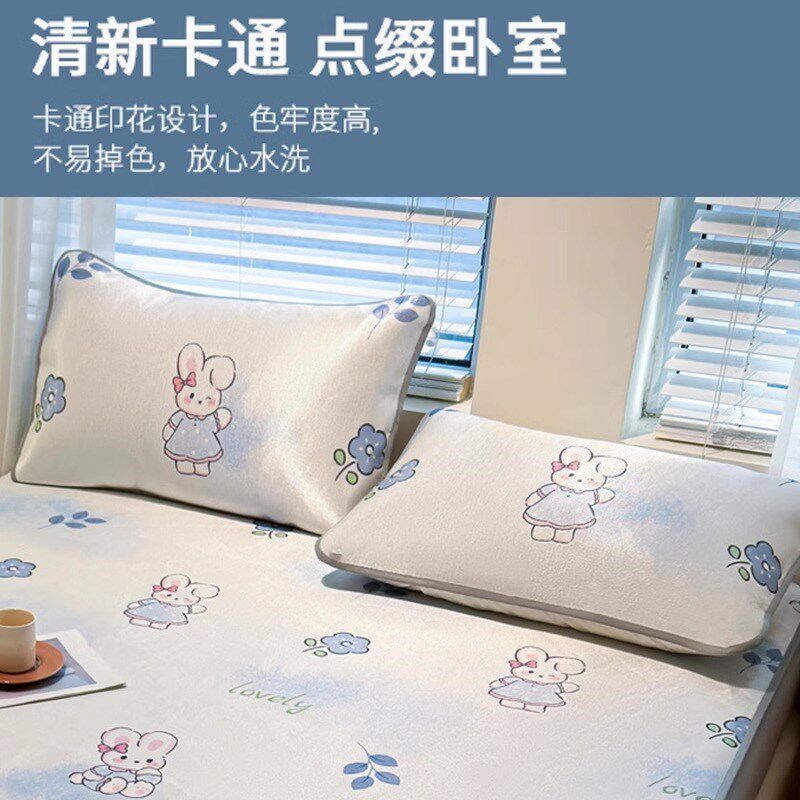 夏季冰丝枕套一对装48x74儿童冰藤凉席枕头套单个枕芯内胆套家用