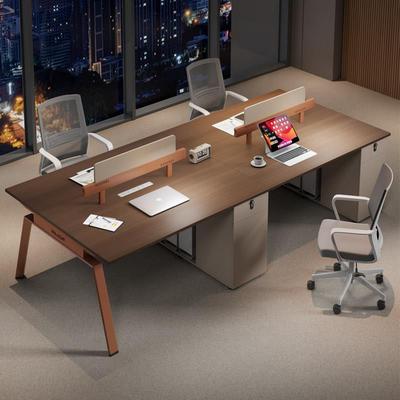 办公桌椅组合员工位简约现代六四人位办公室家具双人面对面职员桌