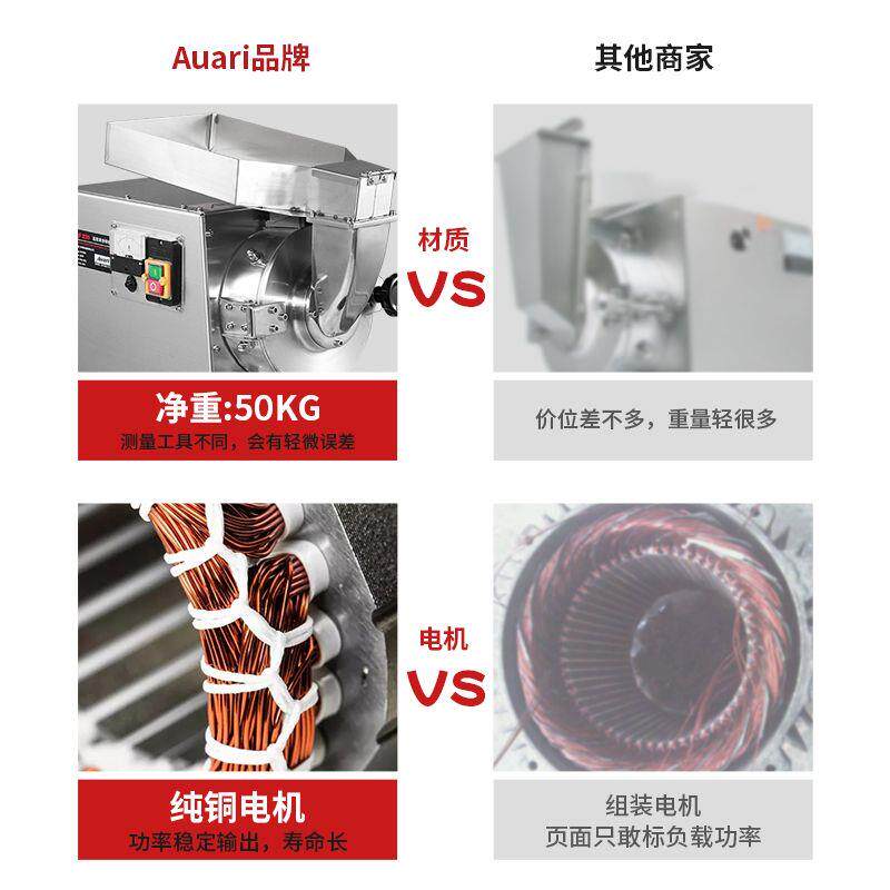 奥力商用五谷杂粮磨粉机研磨机超细流水打粉机大容量中药材粉碎机