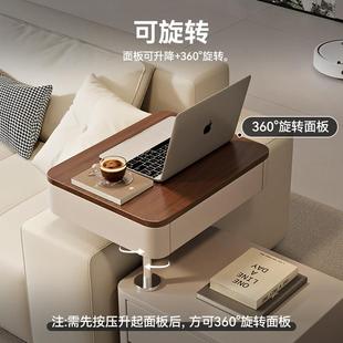 通用床头边柜小型茶几可升降可移动客厅茶桌收纳柜一体卧室床头柜