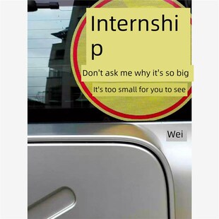 精选超大创意实习车贴可不留胶车贴实习女司机胆小心慌易紧张新手