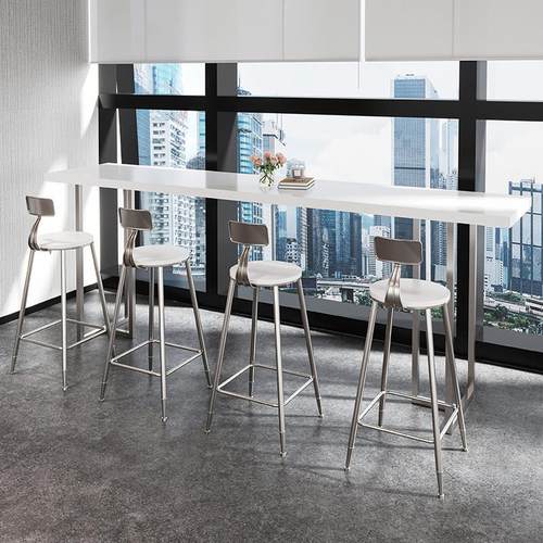 实木沙发边靠墙吧台桌家用客厅隔断长条桌高级感小户型阳台高脚桌