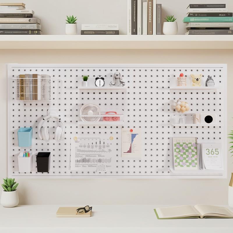 圆孔洞洞板置物架免打孔墙上饰品展示架学习书桌整理收纳宿舍隔板