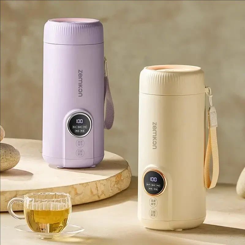 便携式烧水壶电热烧水杯旅行宿舍迷你小型保温恒温一体加热开水杯
