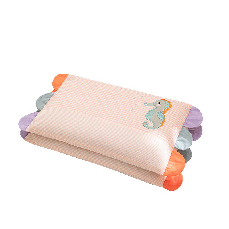儿童全棉枕头幼儿园专用荞麦护脊枕芯1-3-6岁以上四季通用30x50cm