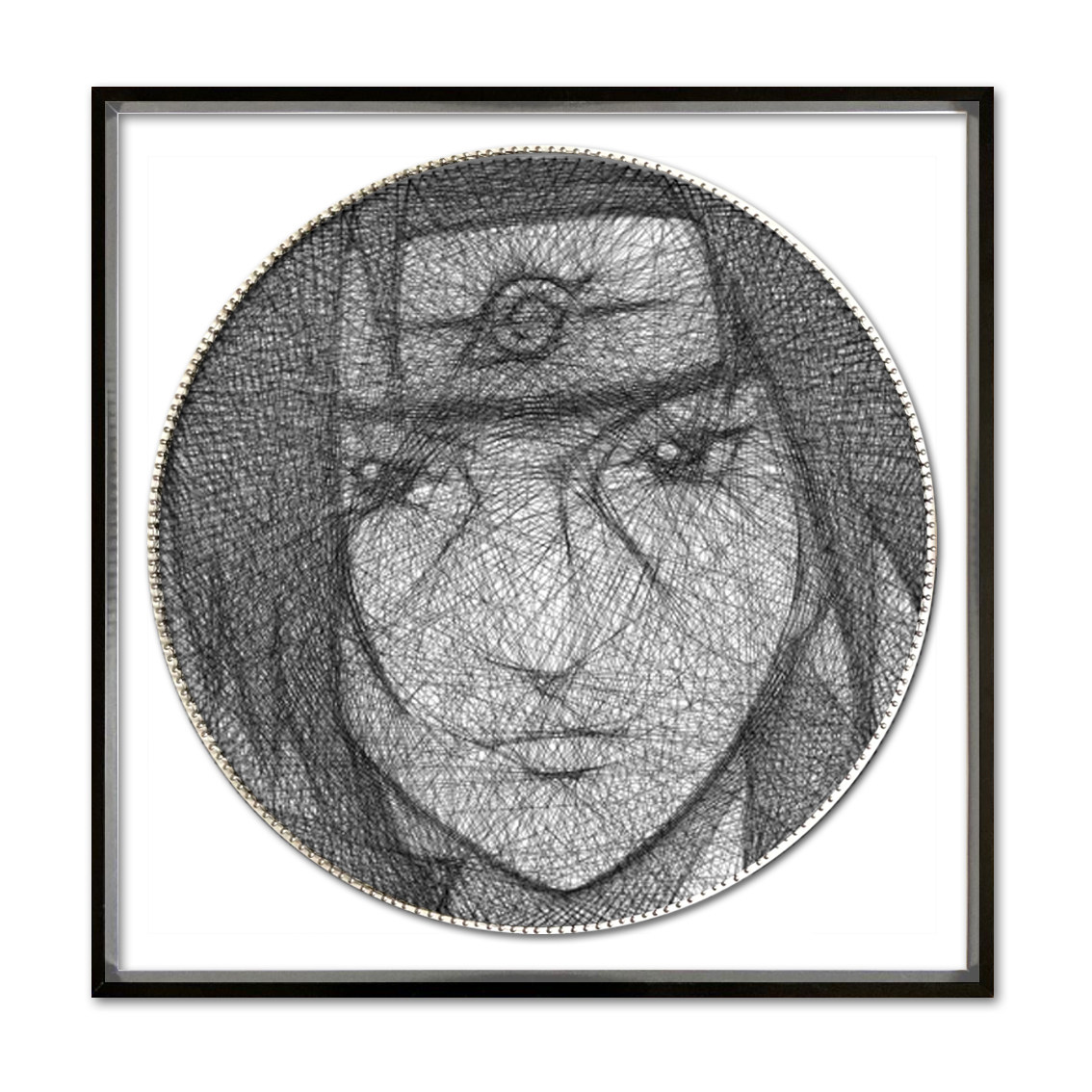 钉子绕线画火影宇智波鼬鸣人带土手工缠绕画送男友绕线画diy