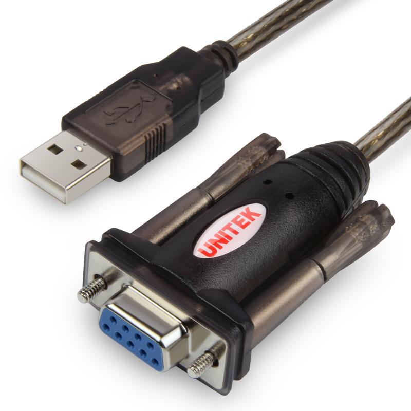 优越者（UNITEK）Y-105D USB转RS232串口连接转换线DB9针母口 2米