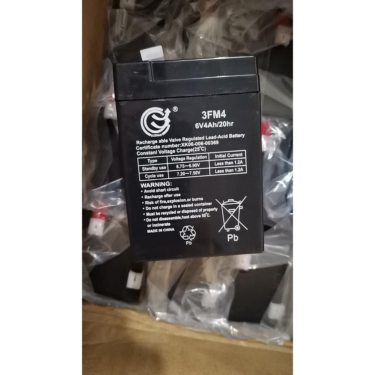 台湾速展电池3FM4 6V4AH/20HR电子秤计价秤台秤6V4.0AH童车蓄电池